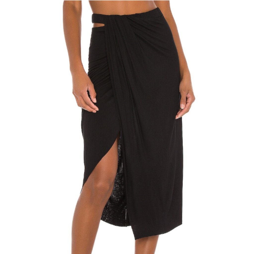 - New Helmut Lang Ruched Jersey Skirt Bx1